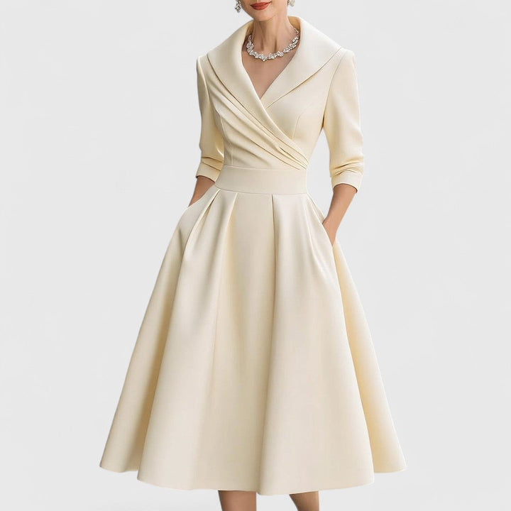 Rosalie | Elegant midi dress with subtle sheen