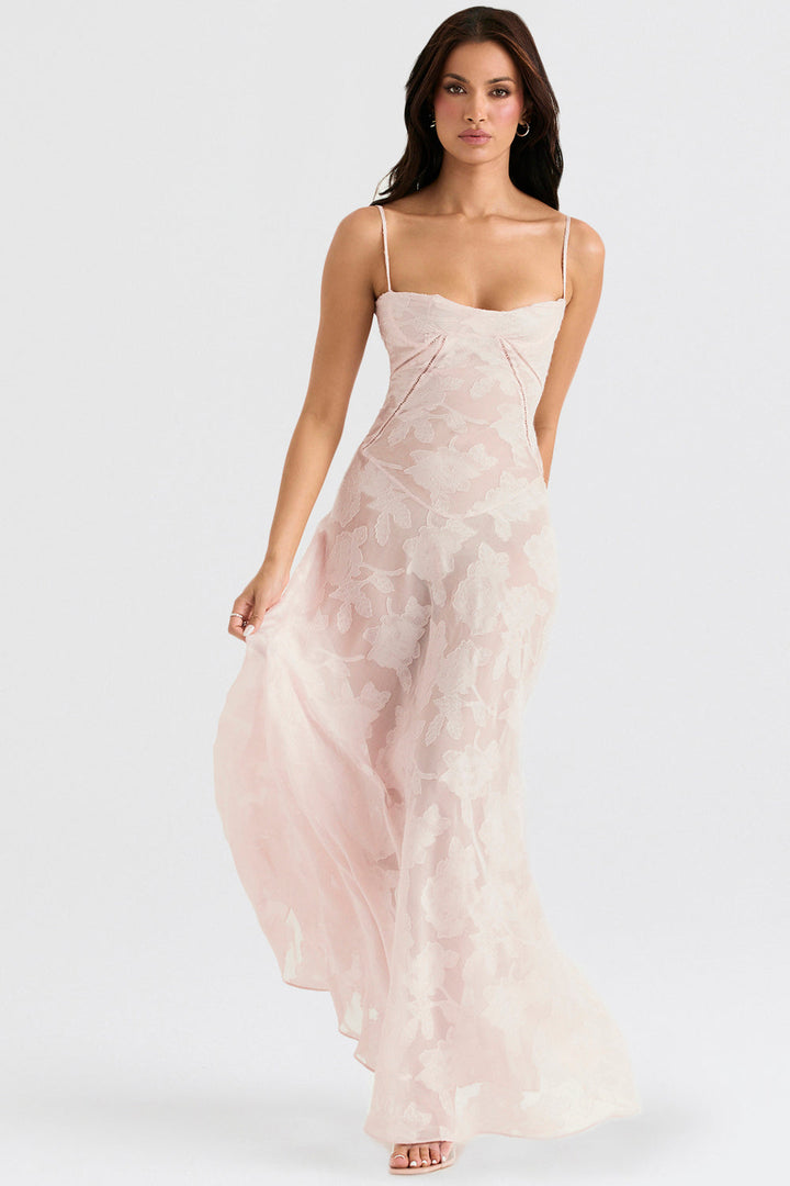 Charline | Embroidered Elegant Maxi Dress