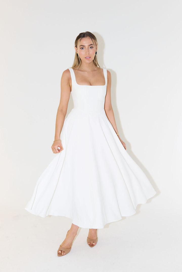 Paloma | Midi Dress with Square Neck