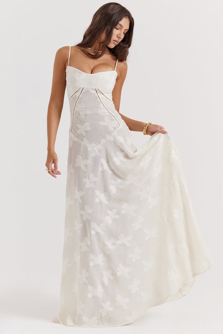 Charline | Embroidered Elegant Maxi Dress