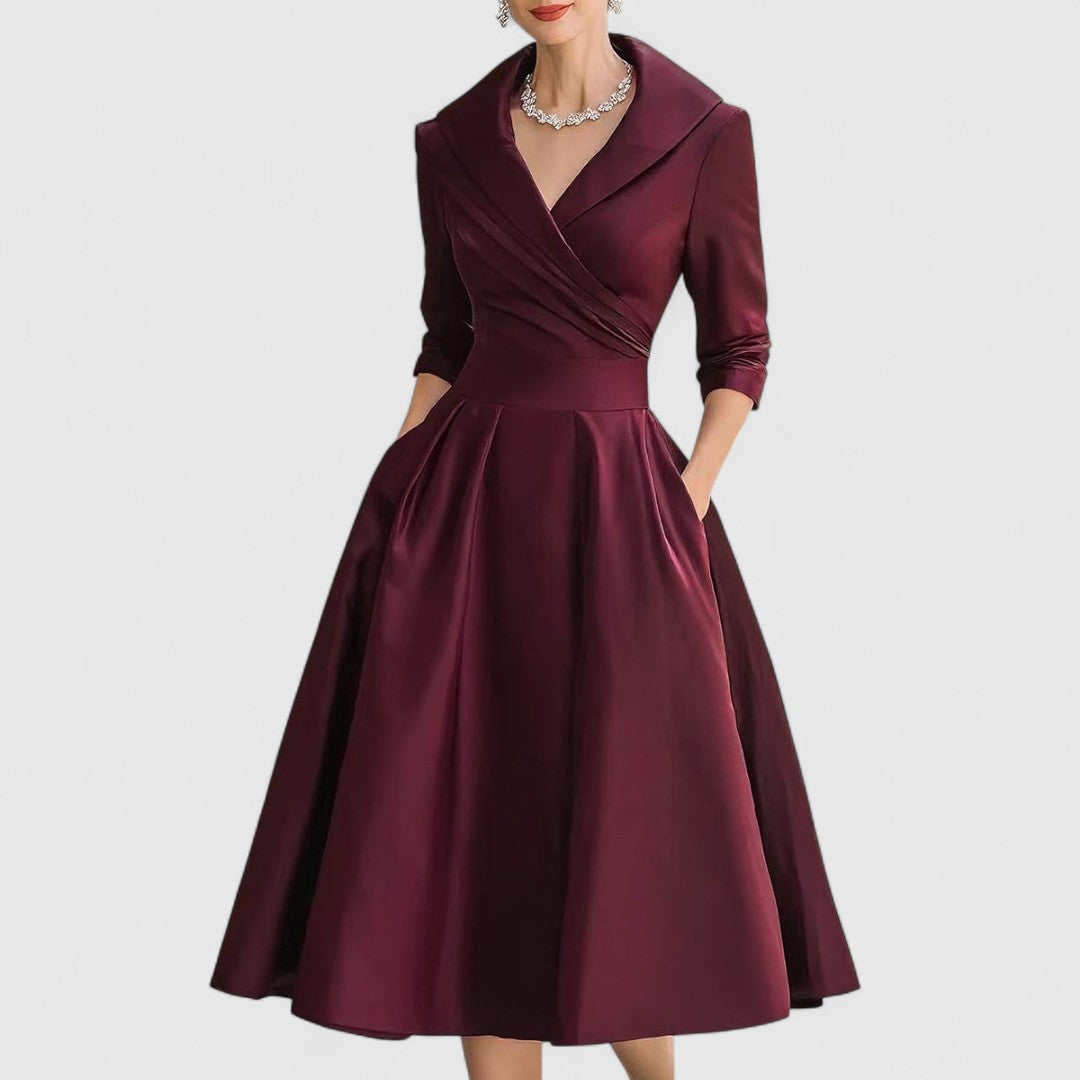 Rosalie | Elegant midi dress with subtle sheen