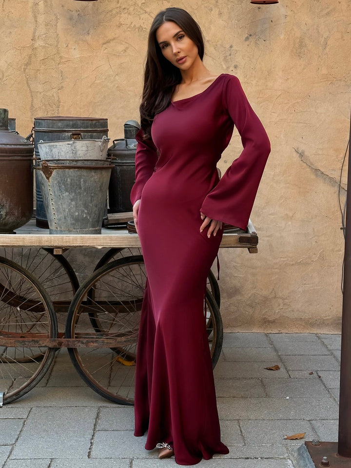 Silana | Maxi Dress with Long Sleeves for Women - Classic & Timeless
