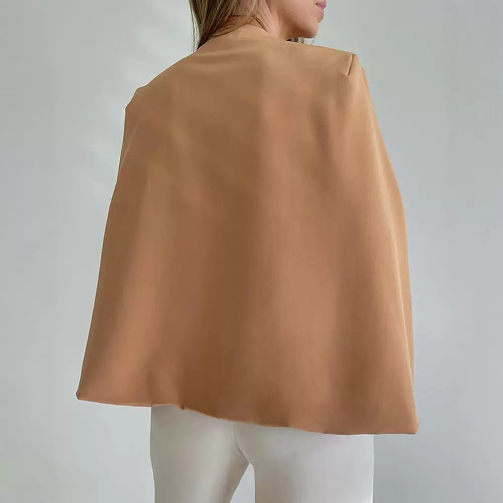 Caileigh | Collarless Women's Coat with Scarf – Minimalist Design & Timeless Elegance