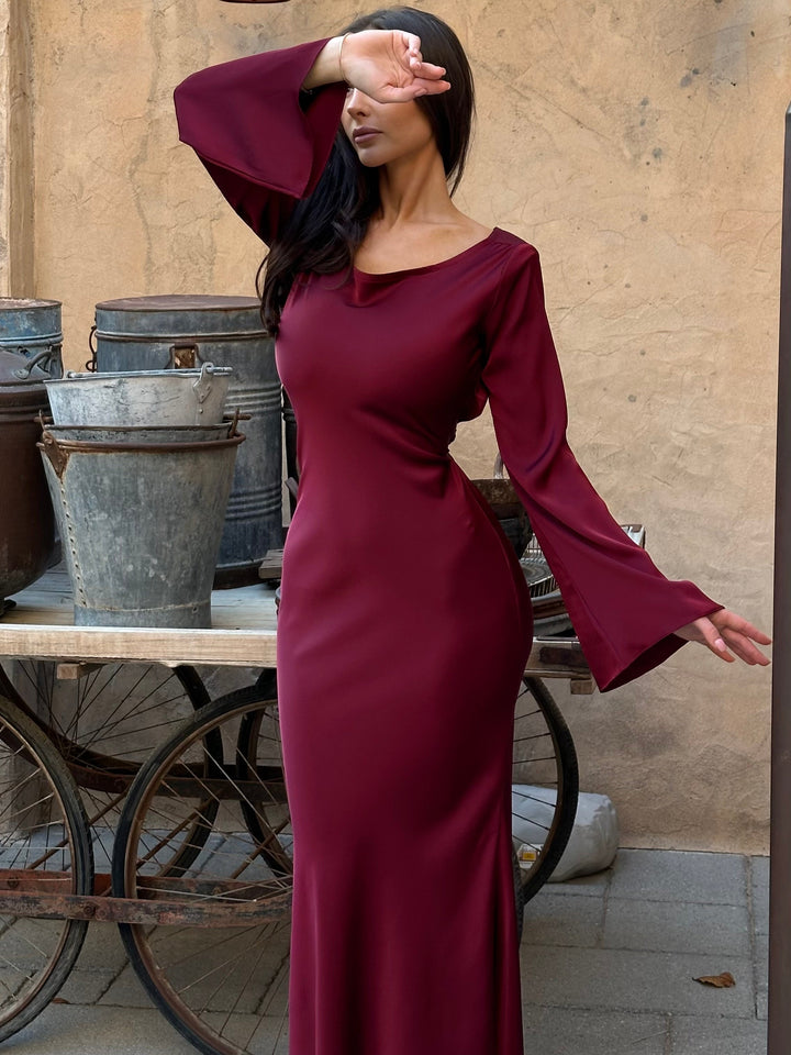 Silana | Maxi Dress with Long Sleeves for Women - Classic & Timeless