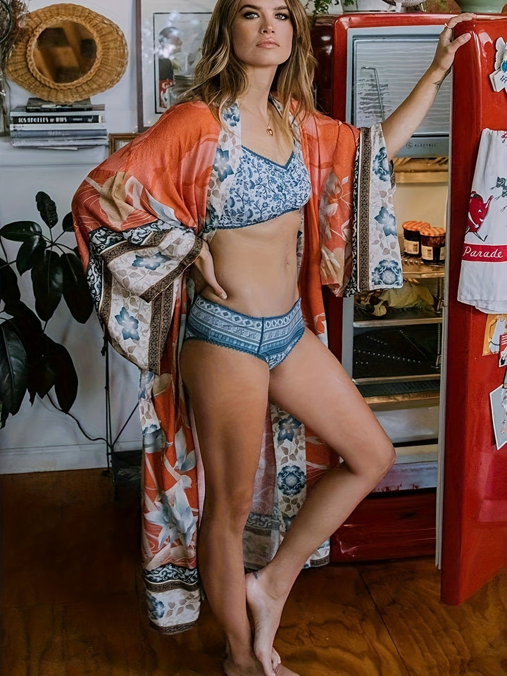 Tullia | Maxi Kimono for Women with Floral Print