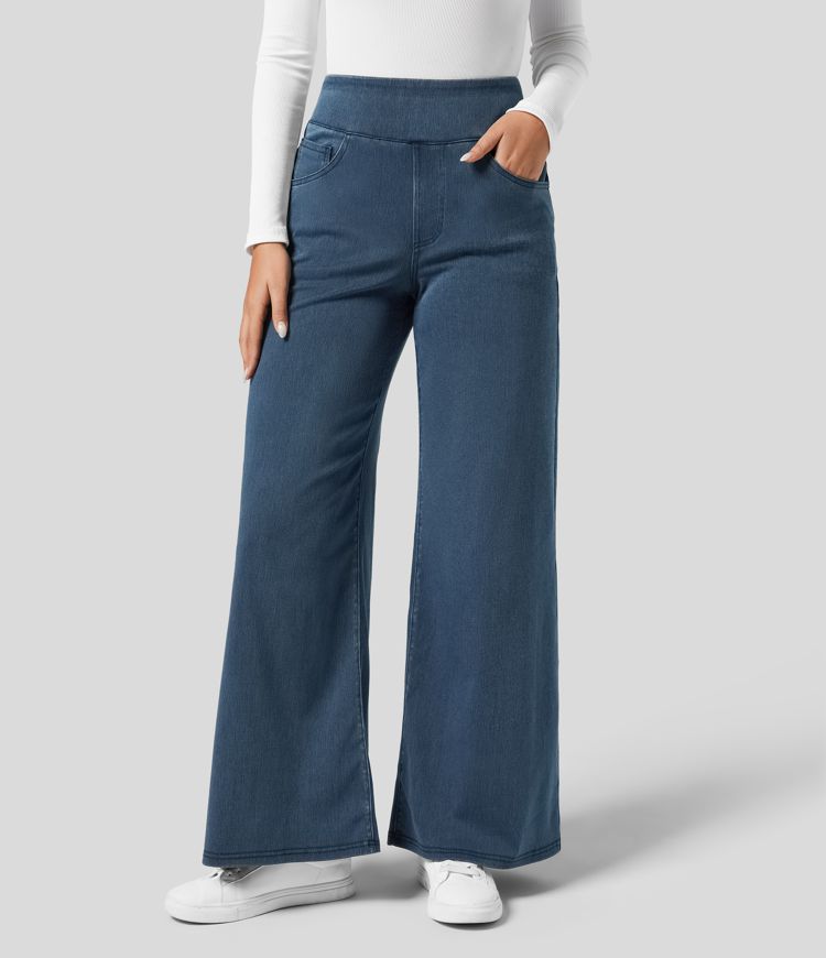 Evie | Comfy Elasticated Trousers with High Waist