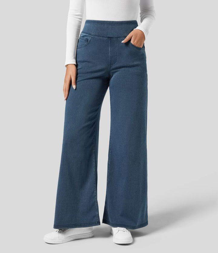 Evie | Comfy Elasticated Trousers with High Waist