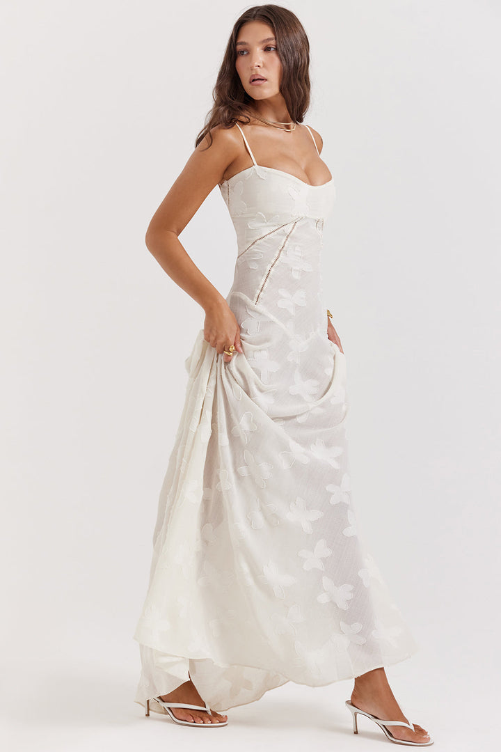 Charline | Embroidered Elegant Maxi Dress