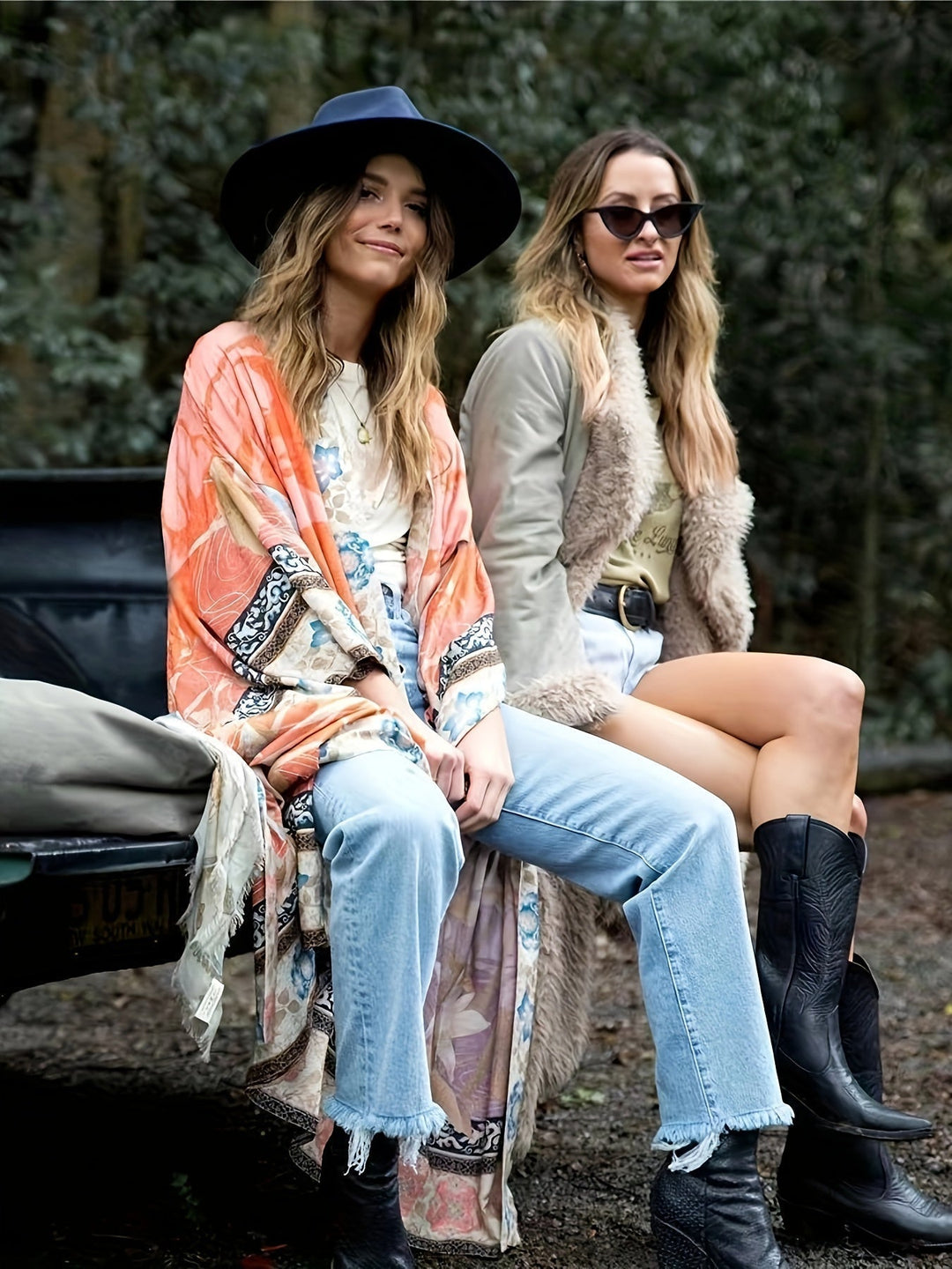 Tullia | Maxi Kimono for Women with Floral Print