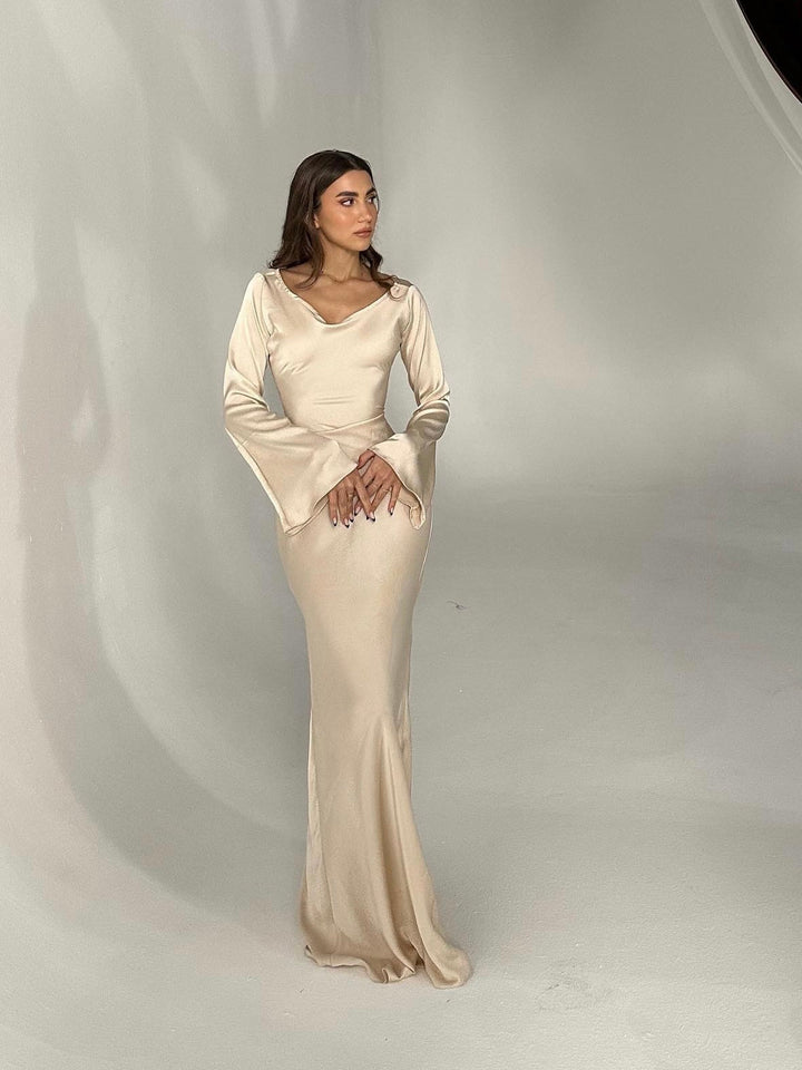 Silana | Maxi Dress with Long Sleeves for Women - Classic & Timeless