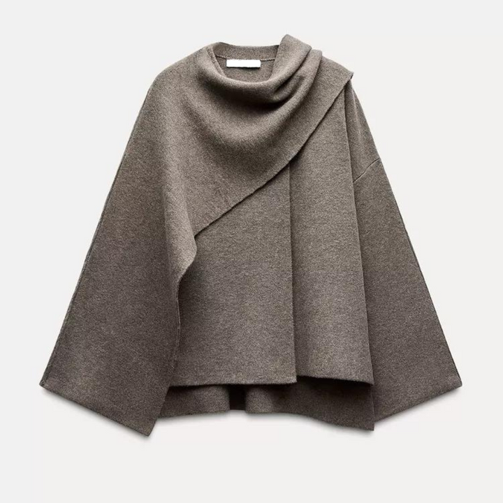 Roses | Luxe Cape Winter Coat - Fashionable Warm Women's Coat