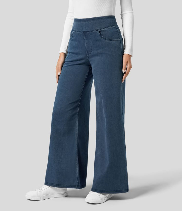 Evie | Comfy Elasticated Trousers with High Waist