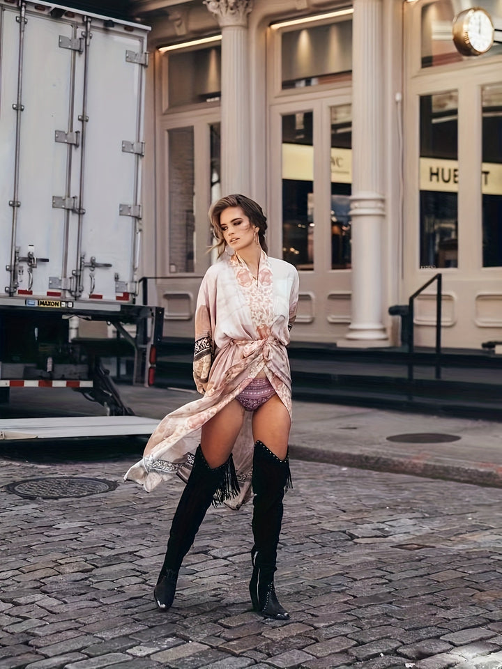 Tullia | Maxi Kimono for Women with Floral Print
