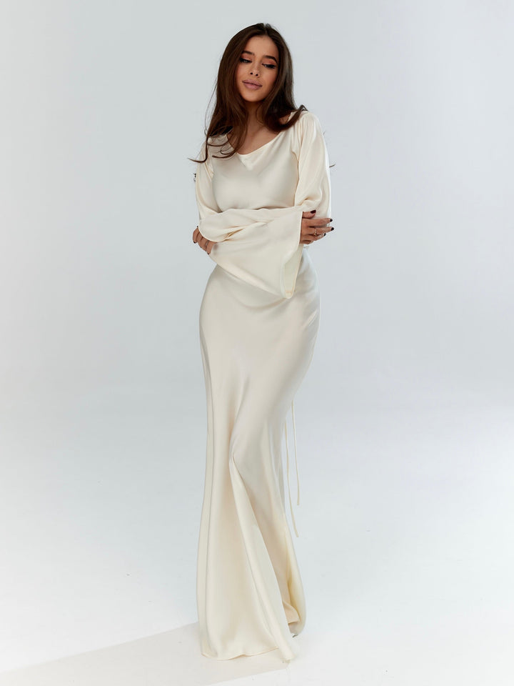 Silana | Maxi Dress with Long Sleeves for Women - Classic & Timeless