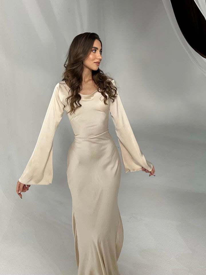 Silana | Maxi Dress with Long Sleeves for Women - Classic & Timeless