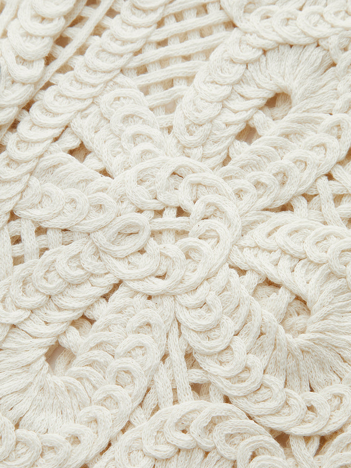 Gidi | Crocheted Cotton Sleeveless Ladies' Cardigan with Button Closure