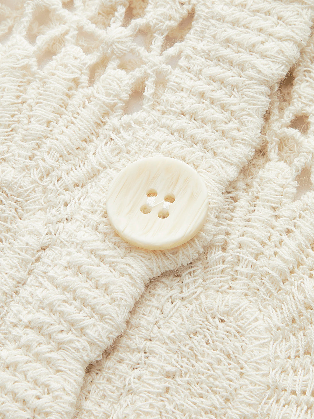 Isma | Trendy Top - Knitted Cardigan with Flowers & Buttons – Cotton Blend