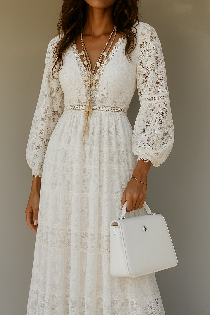 Boho Maxi Dress with Floral Print