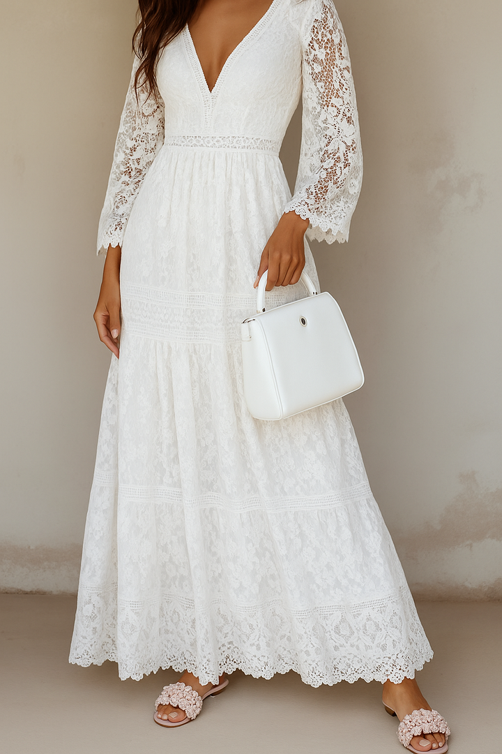 Boho Maxi Dress with Floral Print