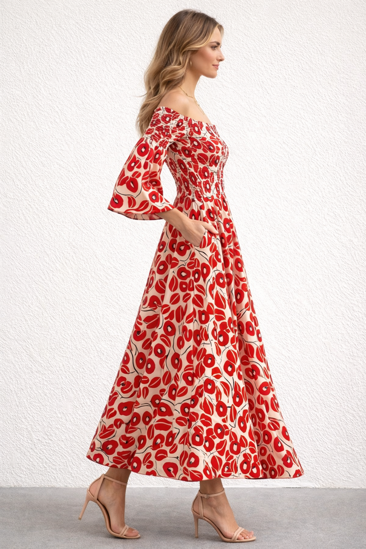 Dela | Maxi Dress for Women with Floral Print - Airy and Stylish