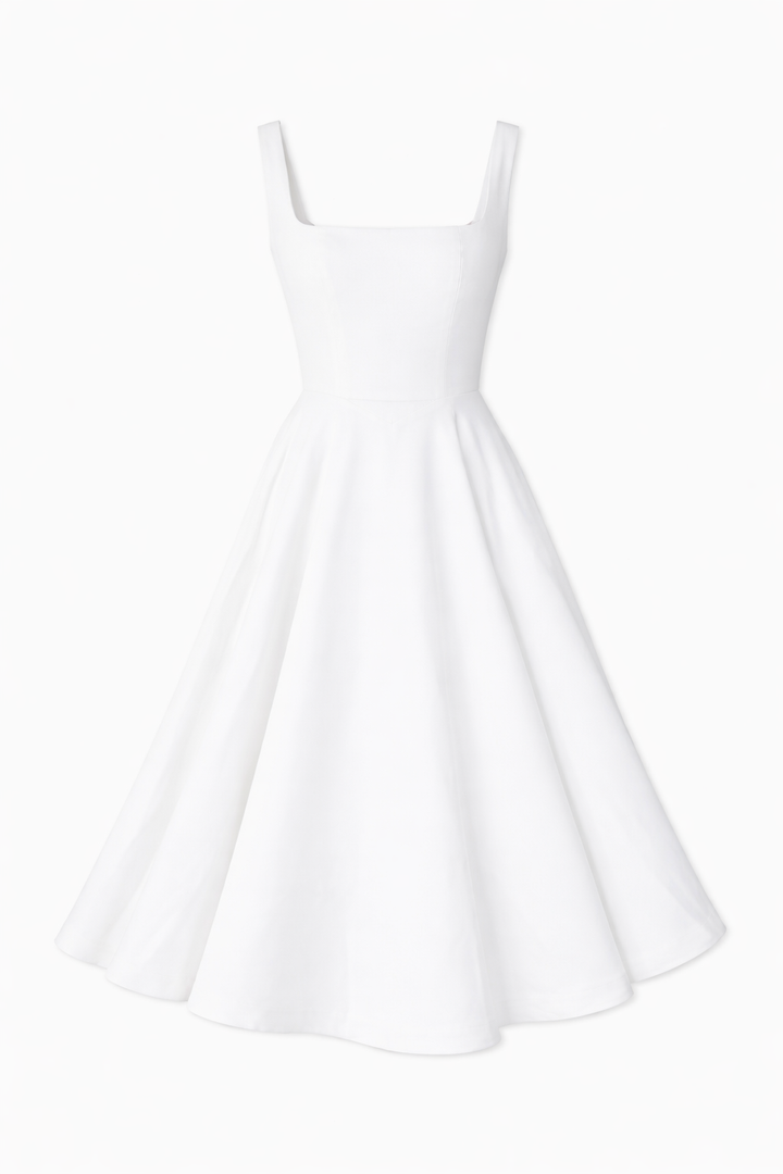 Paloma | Midi Dress with Square Neck