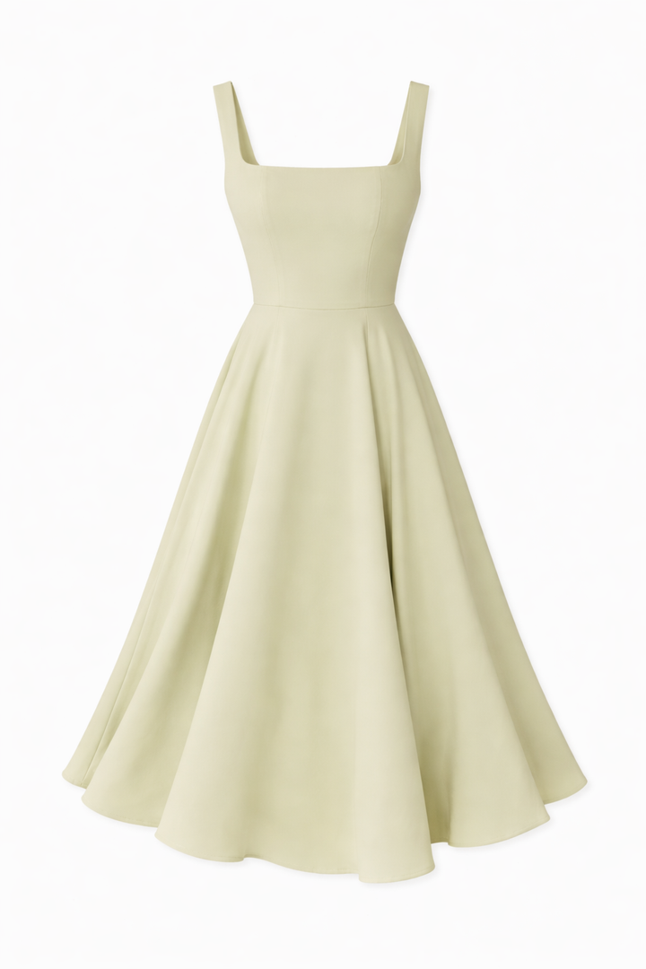 Paloma | Midi Dress with Square Neck