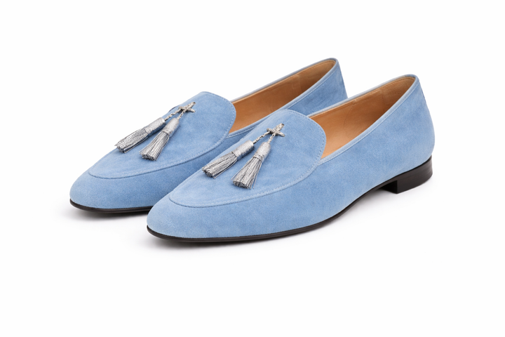 Hadley™ | Silver Tassel Slippers