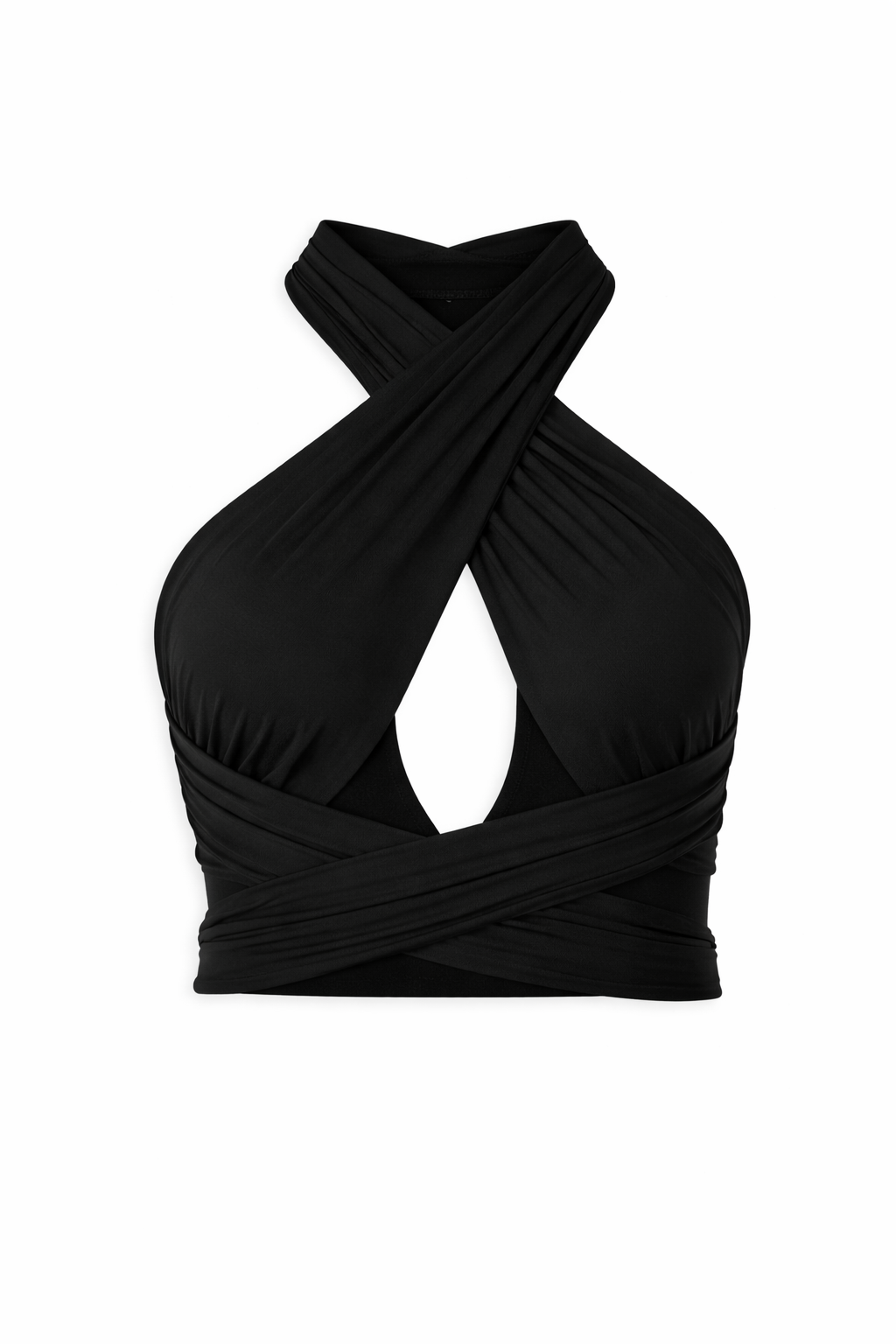 Tyra | Criss Cross Cropped Halter Top for Women