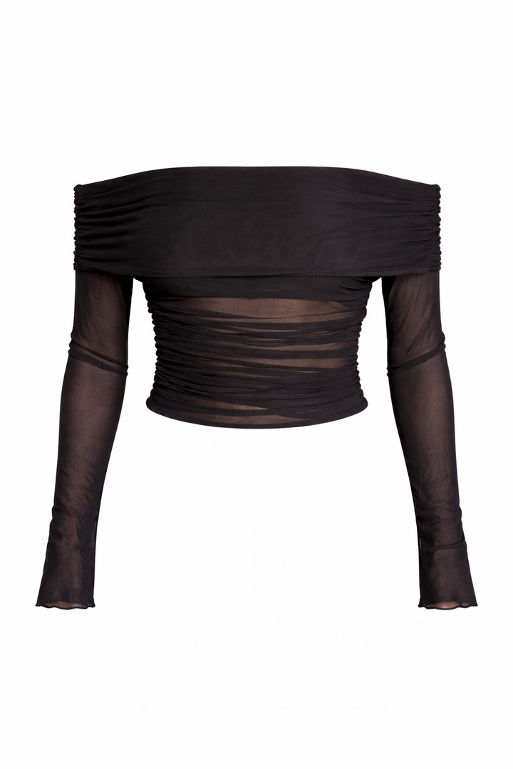 Daya | Mesh Off-Shoulder Top for Women – Elegant & Airy