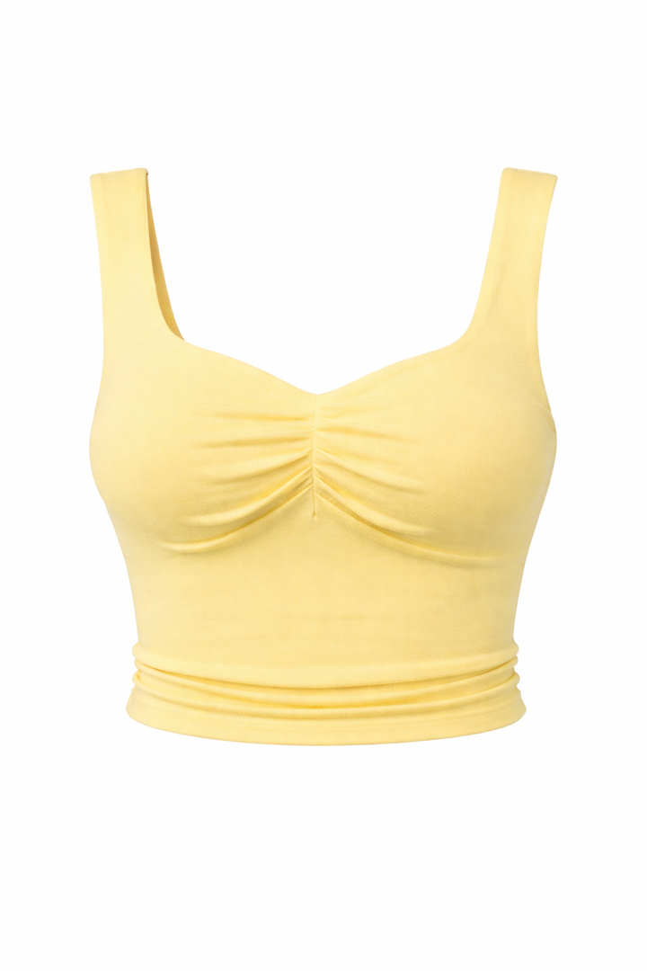 Severina | Cotton Slim Fit Tank Top with Twist Detail