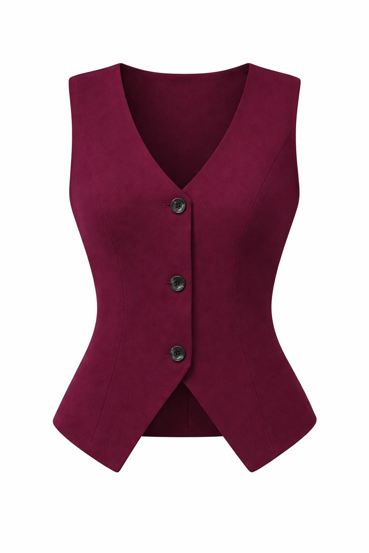 Selma | Tailored Cotton Gilet for Women