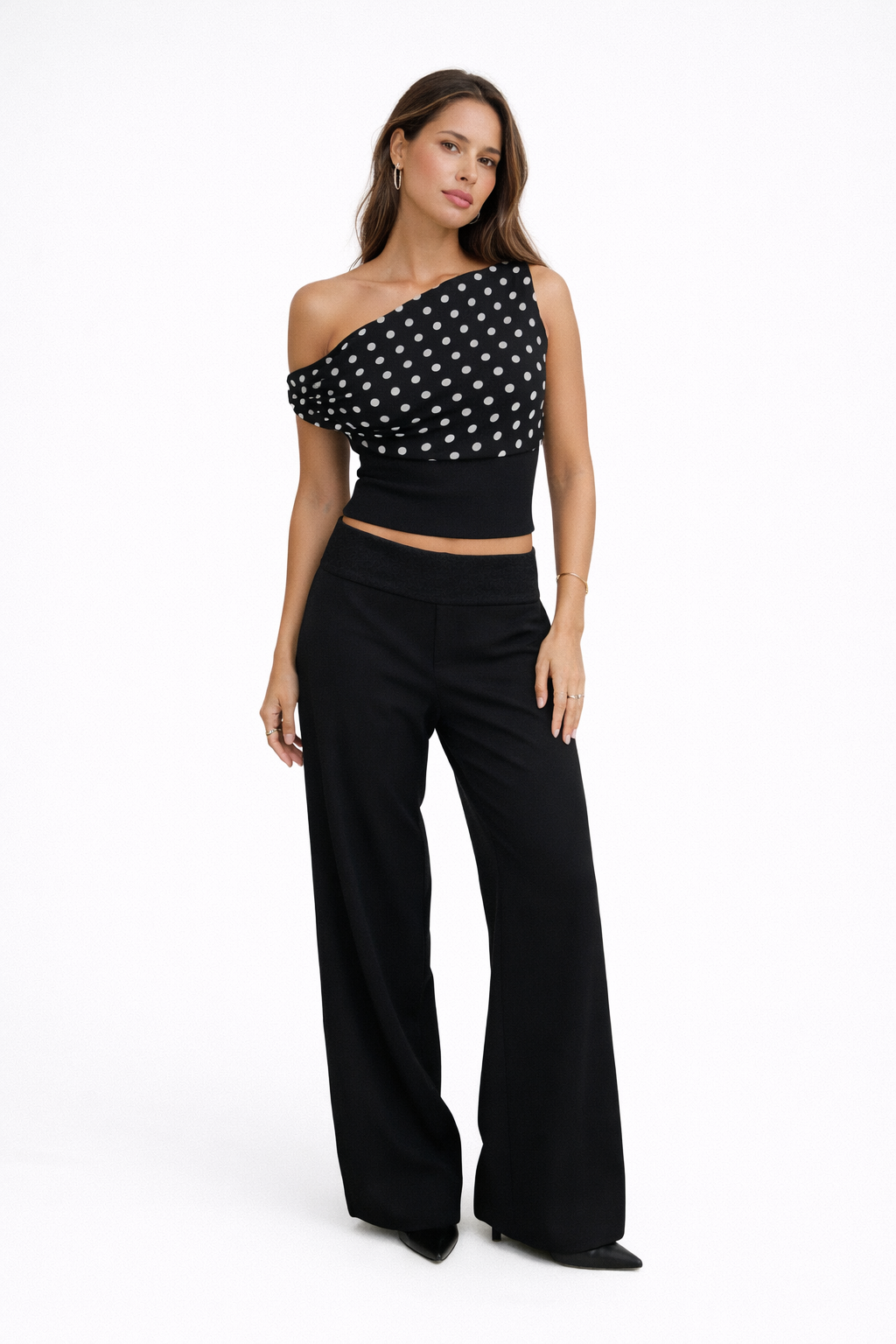 Zoey | Off-Shoulder Top with Polka Dot Print