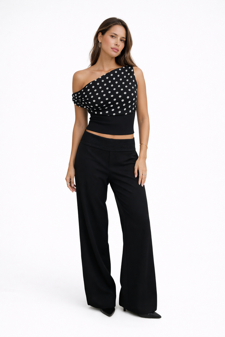 Zoey | Off-Shoulder Top with Polka Dot Print