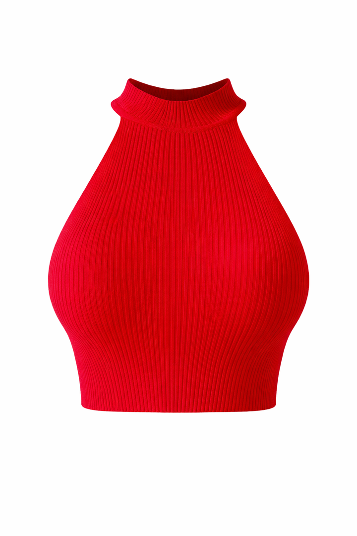 Eef | Cropped Halter Top Ladies - Ribbed Stretch Fabric