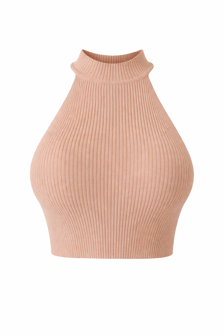 Eef | Cropped Halter Top Ladies - Ribbed Stretch Fabric