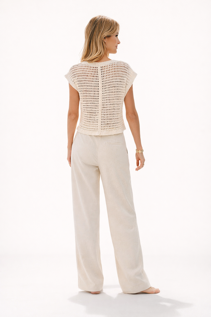 Dunya | Cotton Jacquard Top for Women
