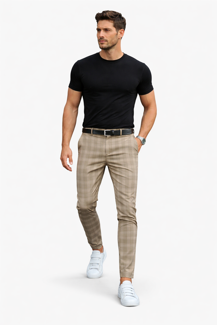 Casual Checked Trousers for Men