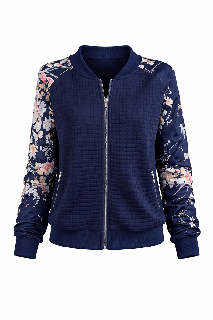 Joshy | Women's Bomber Jacket with Floral Print - Casual and Lightweight