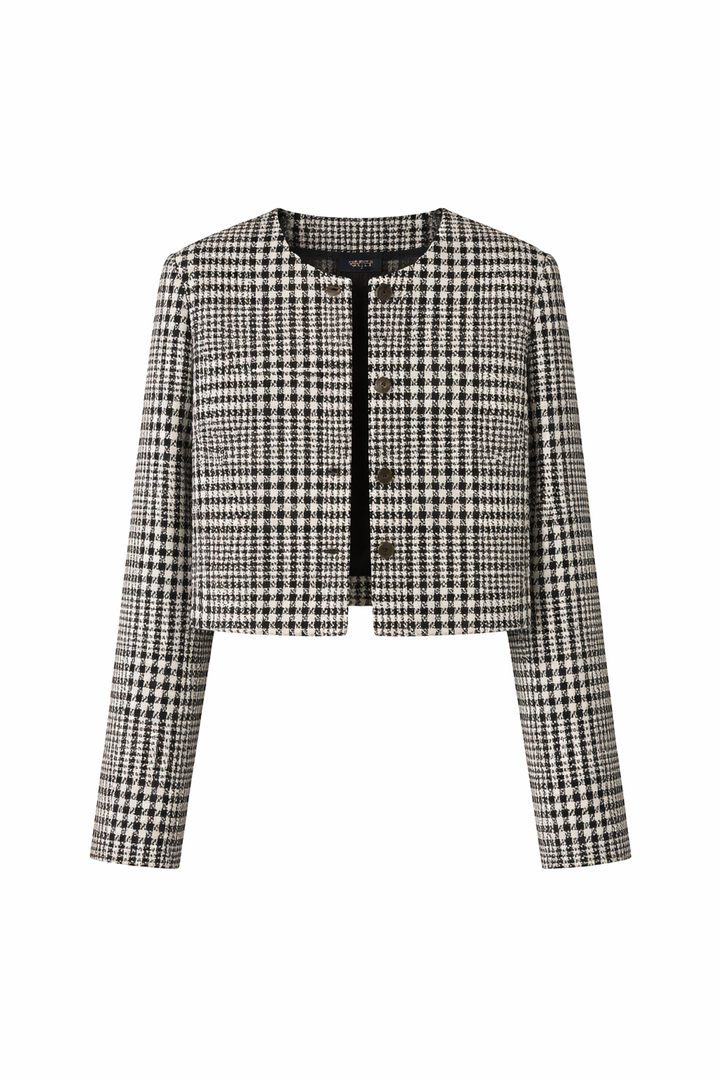 Azuro | Chic Wool Regular Fit Ladies' Jacket with Short Length