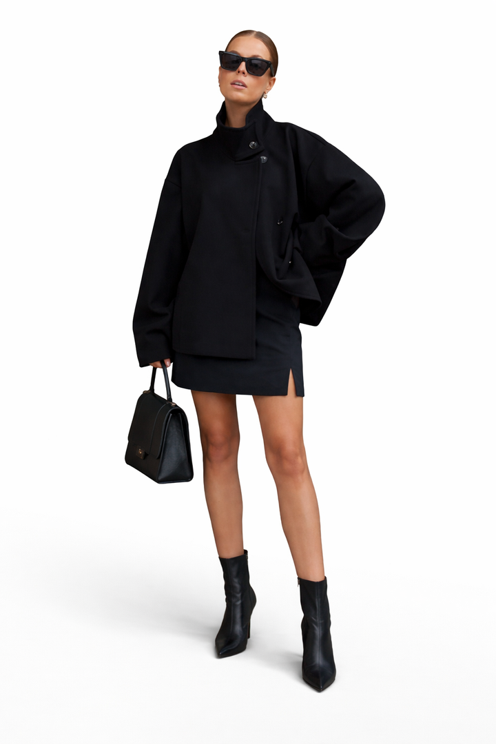 Mina | Luxe Breasted Short Winter Coat for Women - Warm and Comfortable