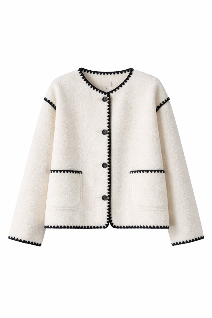Lugano | Fleece Jacket for Women with Contrast Trim - Regular Fit