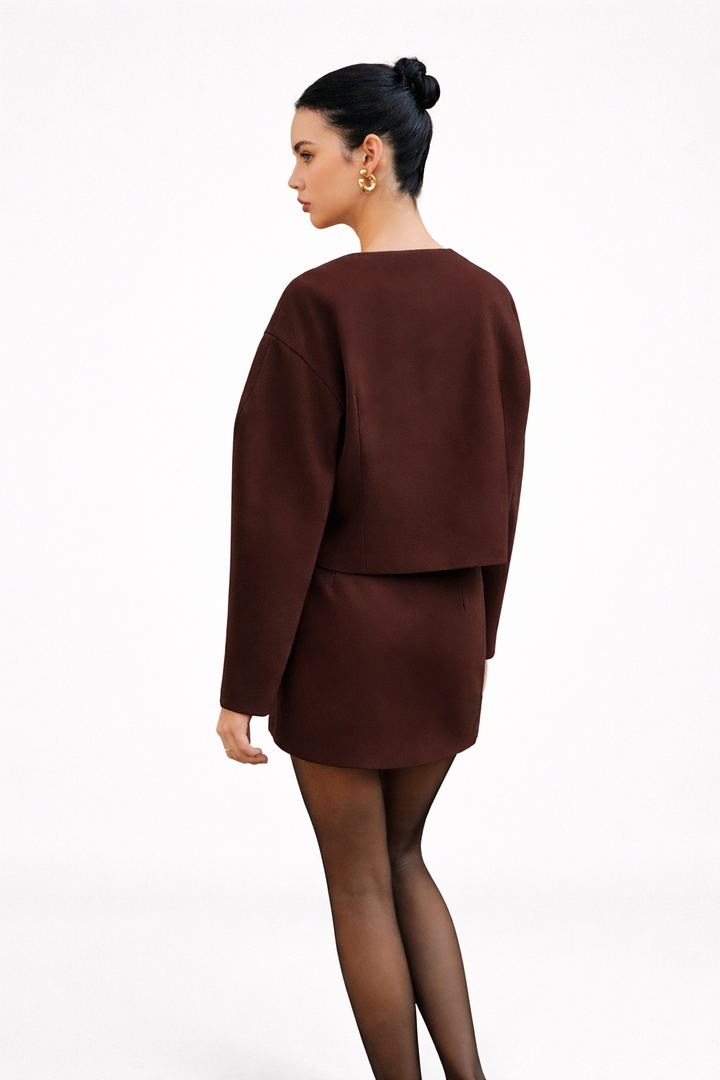 Zante | Retro Ladies Short Jacket - Woven Fabric with Puff Sleeves