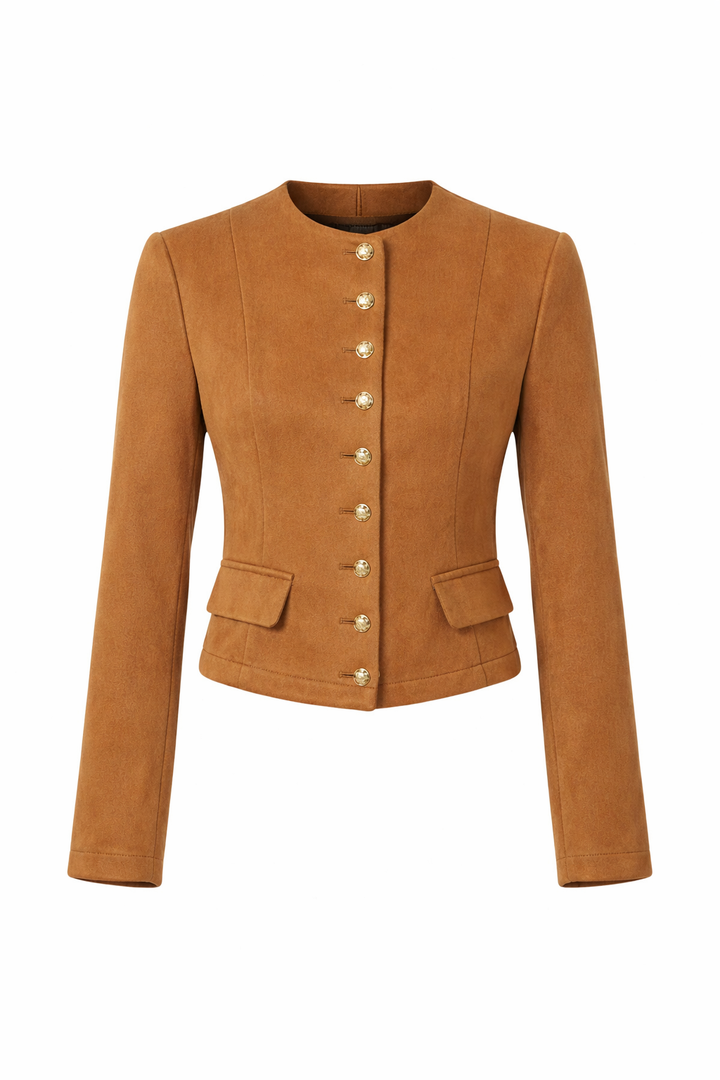 Metrico | Suede Short Ladies Jacket - Elegant Fit