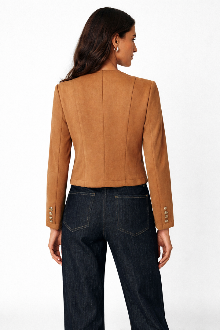 Metrico | Suede Short Ladies Jacket - Elegant Fit