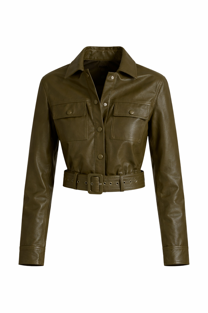 Gorde Ladies Faux Leather Jacket - Slim Fit
