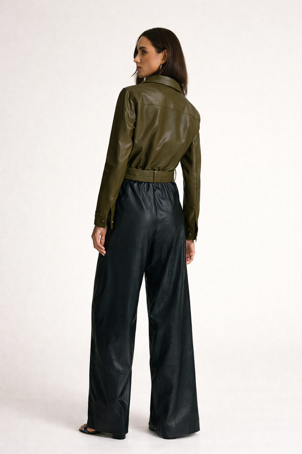 Gorde Ladies Faux Leather Jacket - Slim Fit
