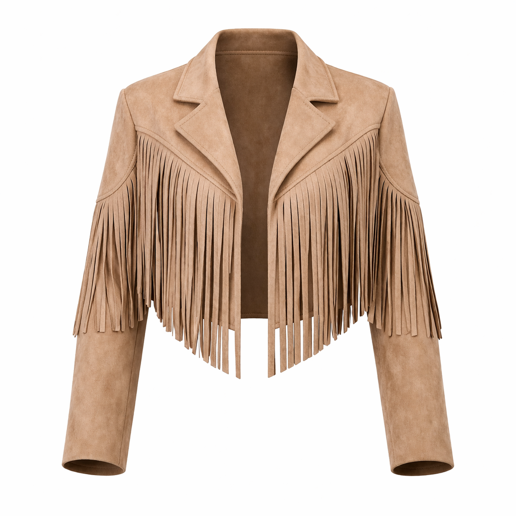 Freija | Trendy Women's Jacket with Fringing - Stylish Mid-Season Jacket