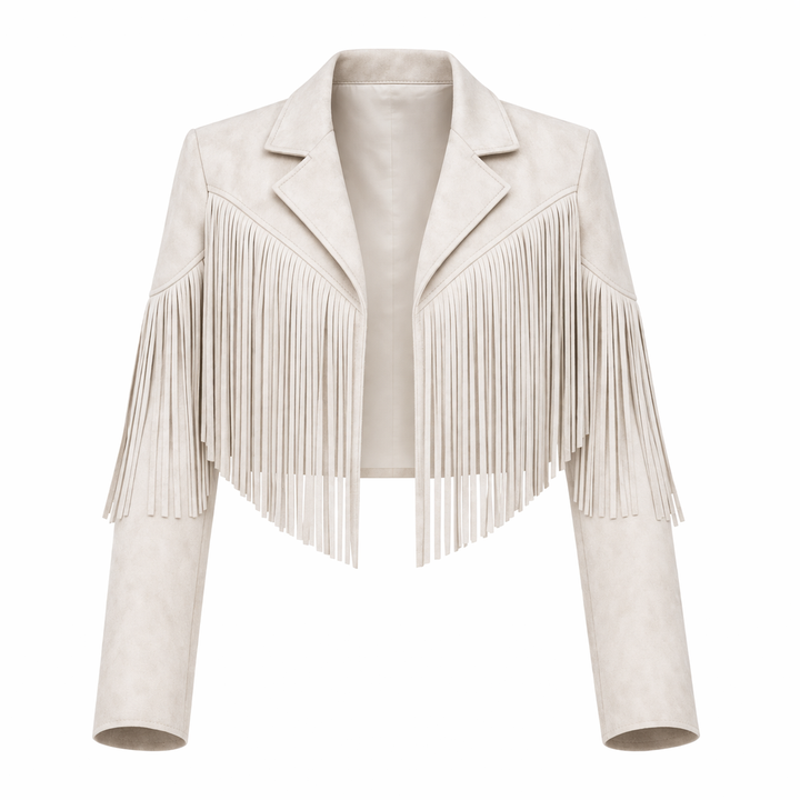 Freija | Trendy Women's Jacket with Fringing - Stylish Mid-Season Jacket
