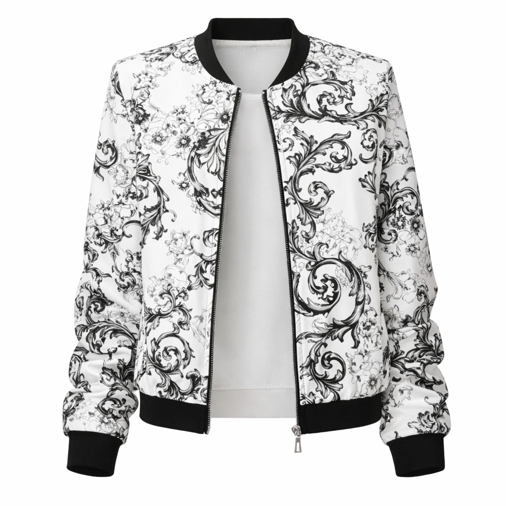 Annabel | Stylish Mid-Length Jacket with Floral Print - Casual and Trendy