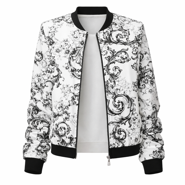 Annabel | Stylish Mid-Length Jacket with Floral Print - Casual and Trendy